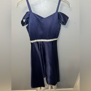Mid-Length Off The Shoulder Satin Rare Editions dress